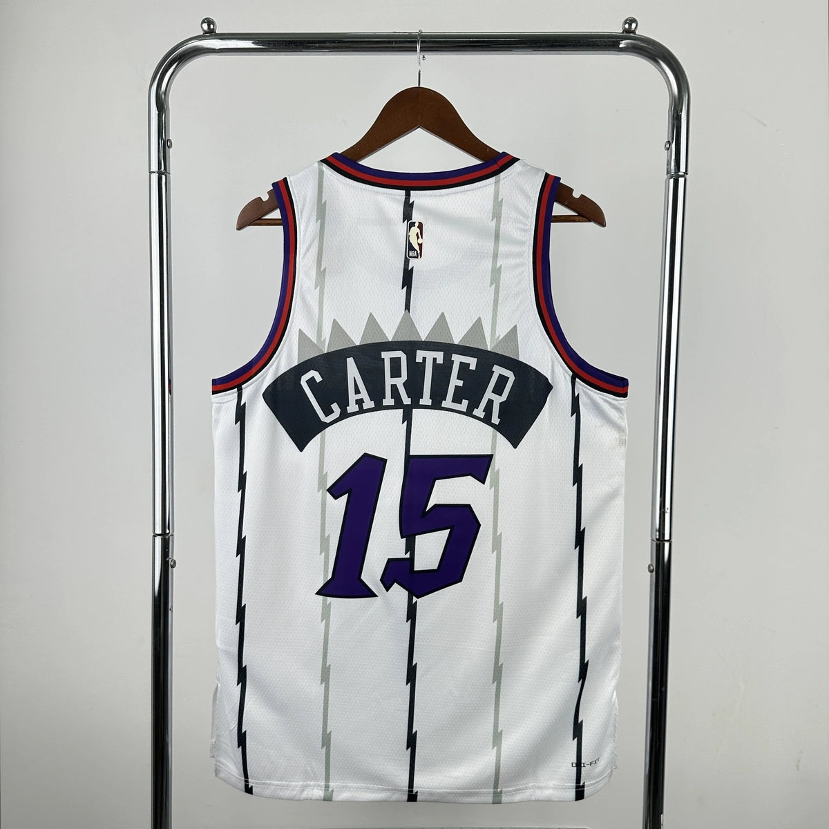 Toronto Raptors 2025-26 throwback edition basketball jersey back view in white for basketball fans