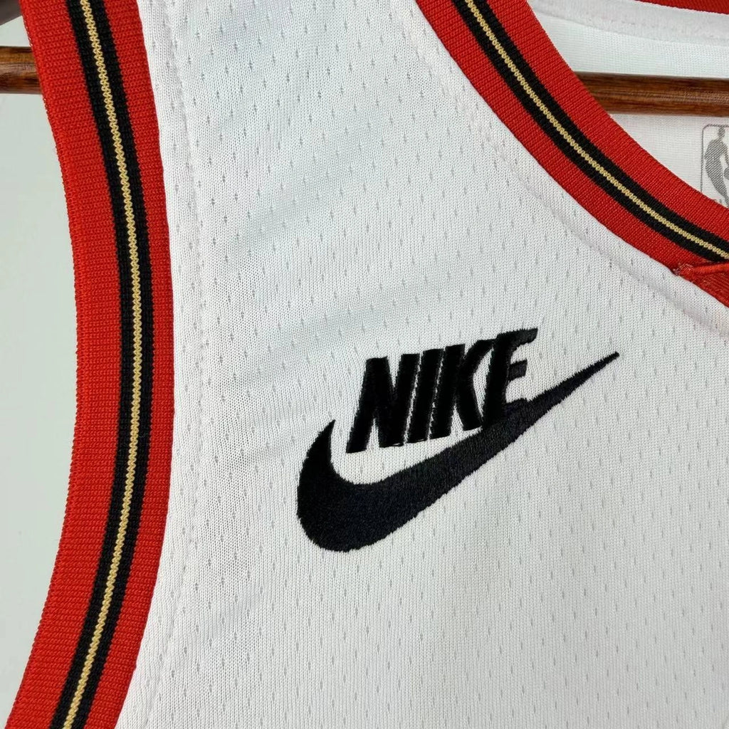 Joel Embiid No.21 Philadelphia 76ers Throwback White Jersey 2025-26 NBA Authentic Swingman Jersey - View 5
