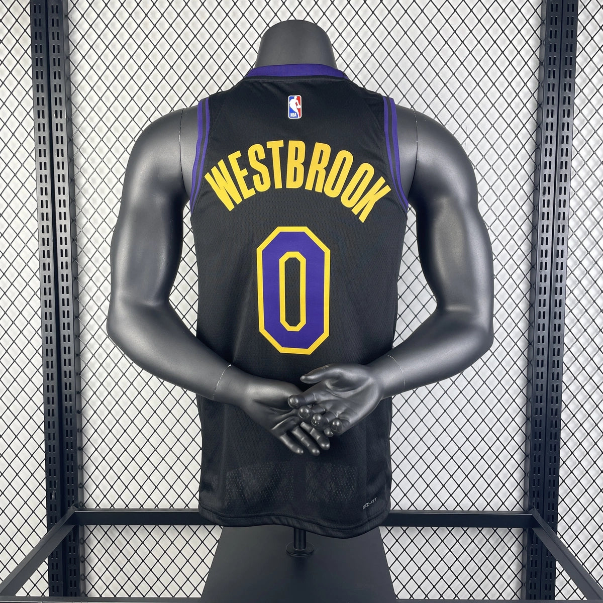 Russell Westbrook No.0 Los Angeles Lakers City Edition Jersey 2025-26 NBA Authentic Swingman Jersey - View 4