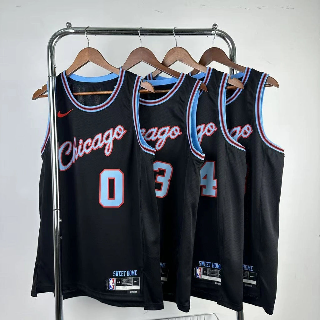 Coby White No.0 Chicago Bulls City Edition Jersey 2025-26 NBA Authentic Swingman Jersey - View 10