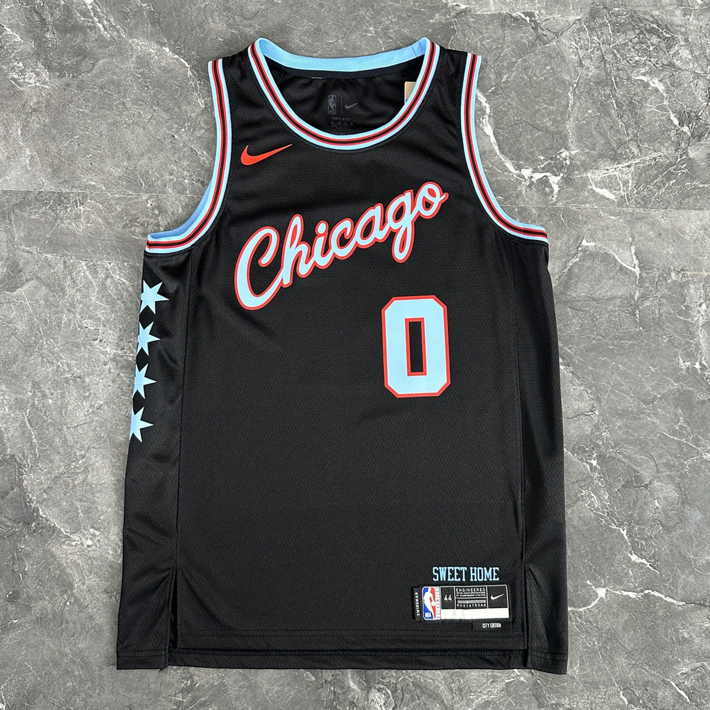 Coby White No.0 Chicago Bulls City Edition Jersey 2025-26 NBA Authentic Swingman Jersey - View 12