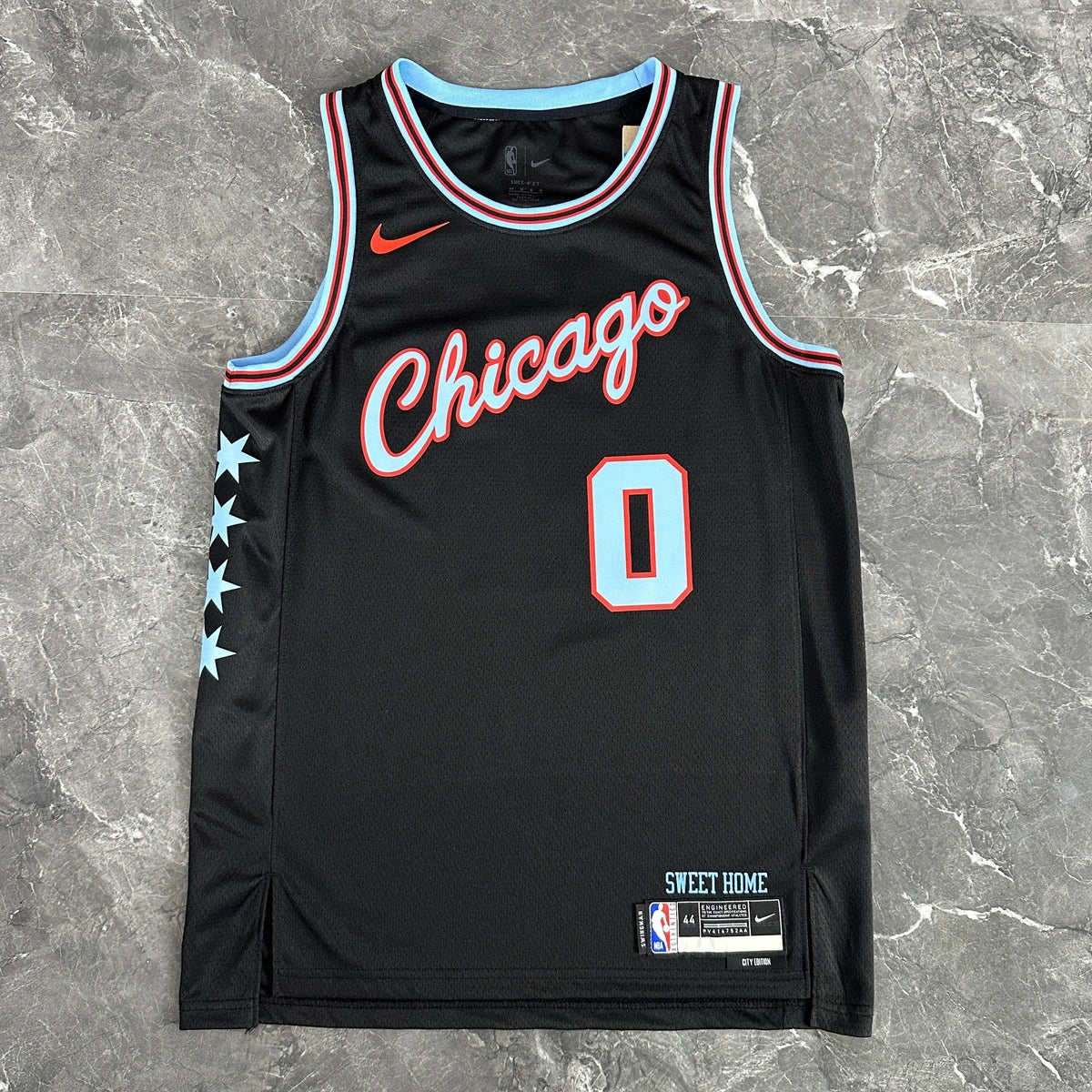Coby White No.0 Chicago Bulls City Edition Jersey 2025-26 NBA Authentic Swingman Jersey - View 12