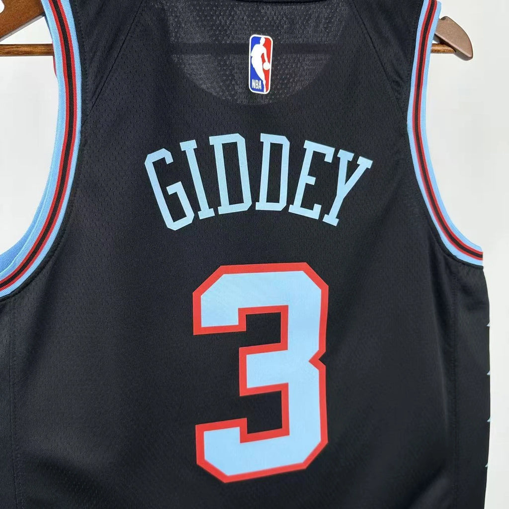 Josh Giddey No.3 Chicago Bulls City Edition Jersey 2025-26 NBA Authentic Swingman Jersey - View 2