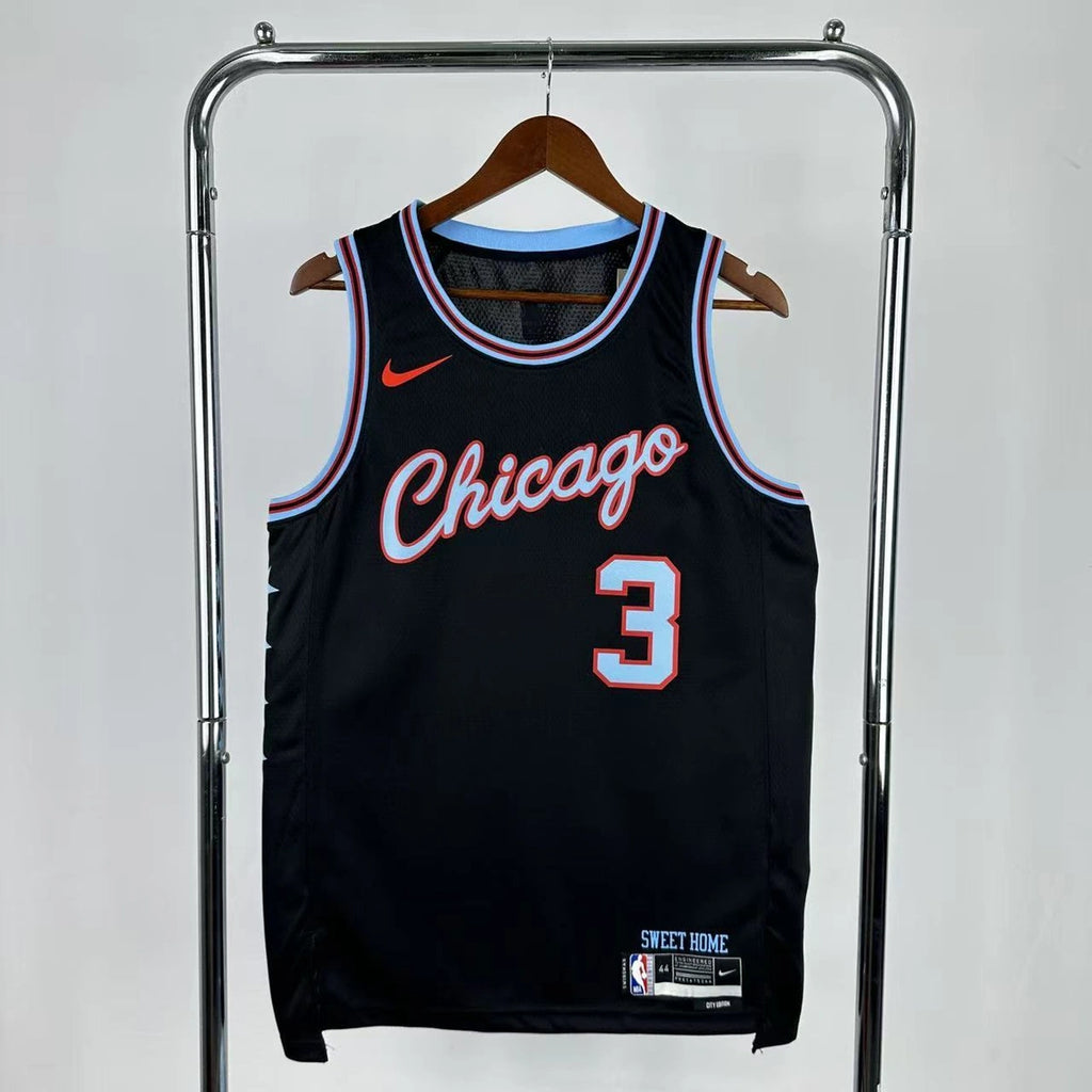 Josh Giddey No.3 Chicago Bulls City Edition Jersey 2025-26 NBA Authentic Swingman Jersey - View 3