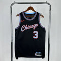 Josh Giddey No.3 Chicago Bulls City Edition Jersey 2025-26 NBA Authentic Swingman Jersey - View 3