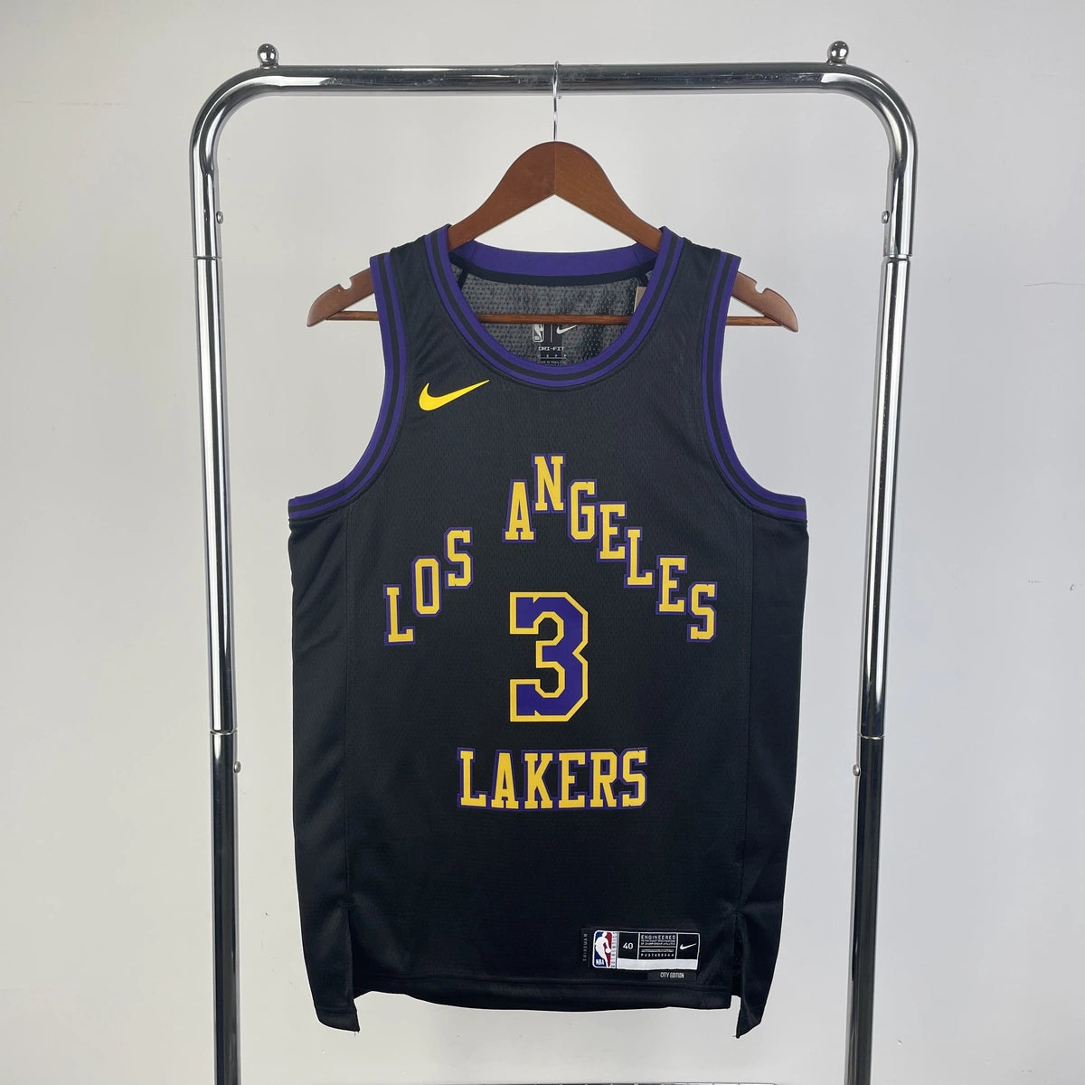 Anthony Davis No.3 Los Angeles Lakers City Edition Jersey 2025-26 NBA Authentic Swingman Jersey - View 7