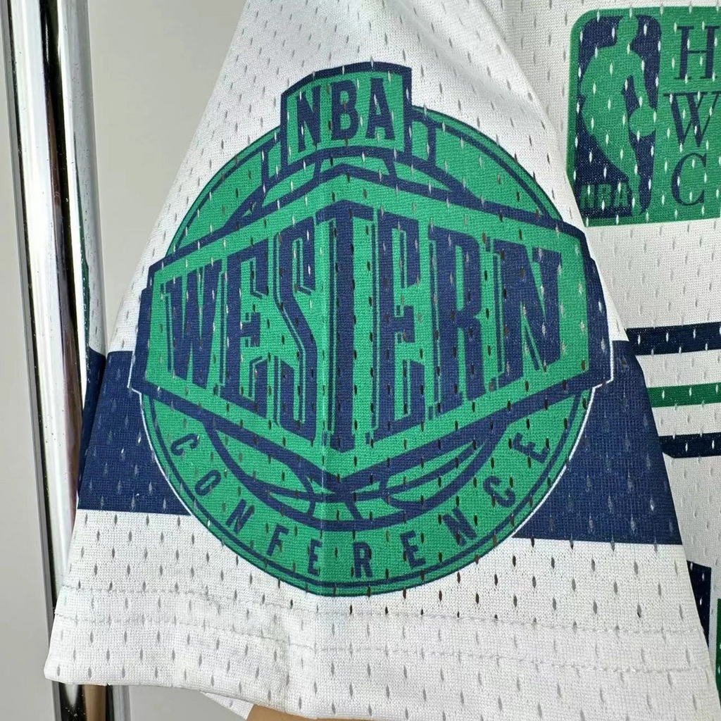 Dallas Mavericks Mitchell & Ness HWC Retro Tee for Men - On Model Side View