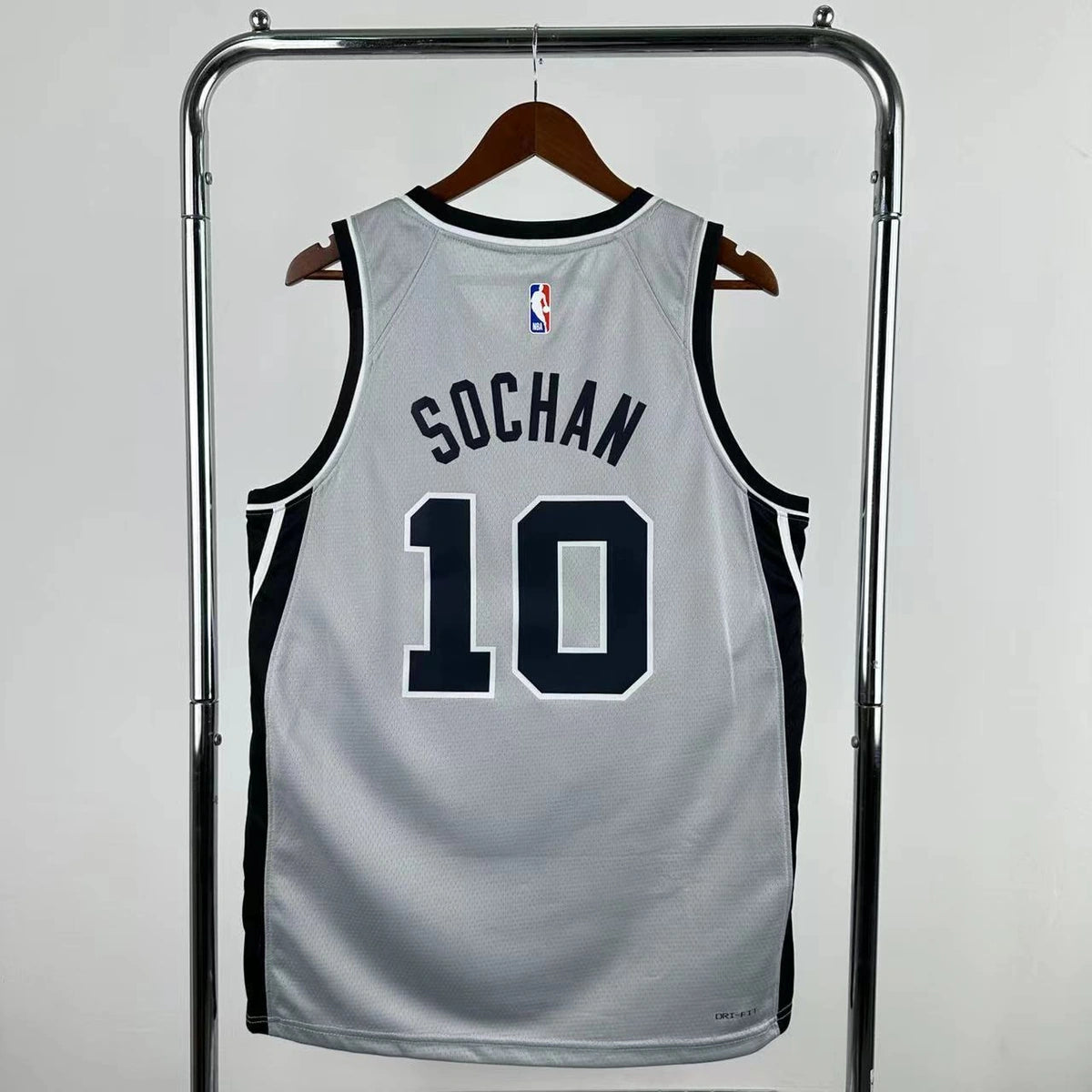 San Antonio Spurs 2025-26 limited edition basketball jersey back view in gray for basketball fans