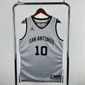 San Antonio Spurs 2025-26 limited edition basketball jersey front view in gray for basketball fans
