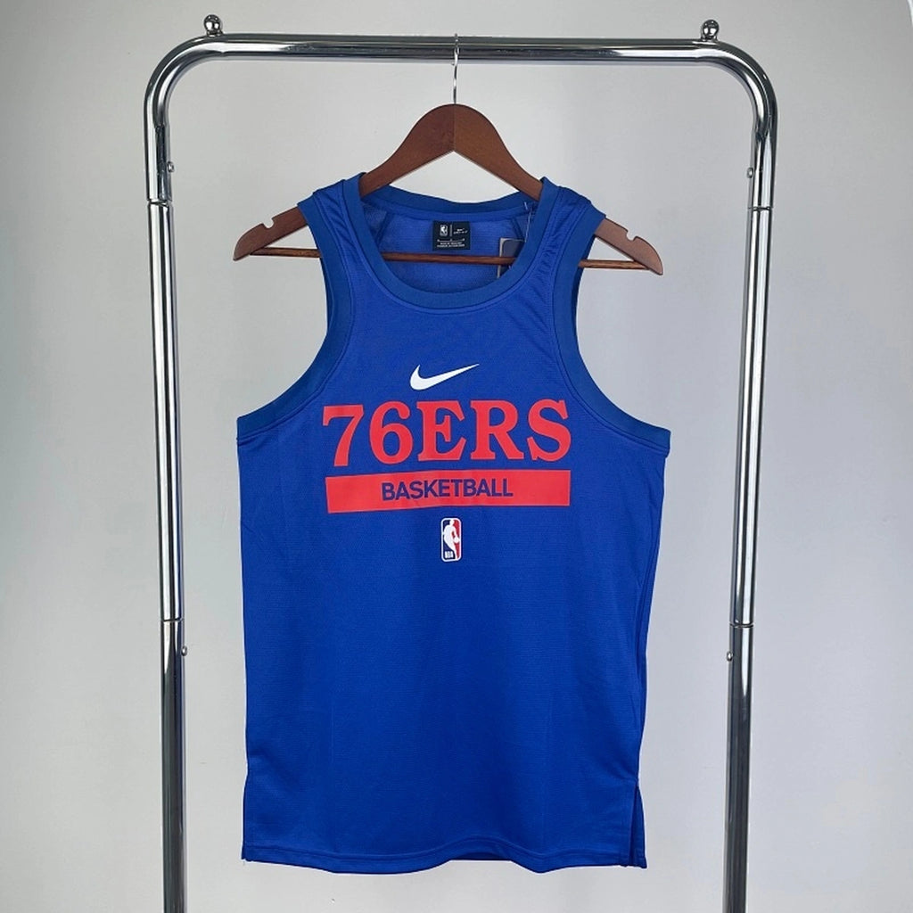 76ers Front Full View in Blue — Hanging