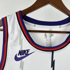 Toronto Raptors 2025-26 throwback edition basketball jersey close-up of jock tag and hem details in white for basketball fans