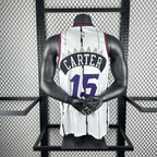 Toronto Raptors 2025-26 throwback edition basketball jersey side angle view in white for basketball fans