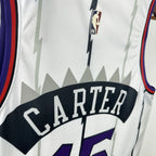 Toronto Raptors 2025-26 throwback edition basketball jersey detailed side view in white for basketball fans