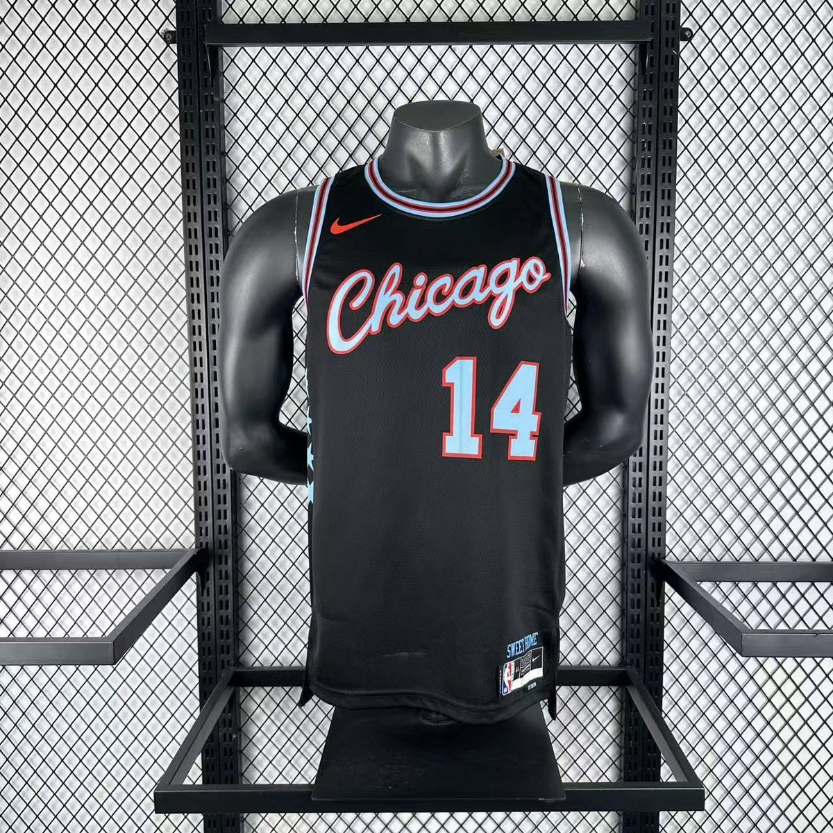 Matas Buzelis No.14 Chicago Bulls City Edition Jersey 2025-26 NBA Authentic Swingman Jersey - View 1