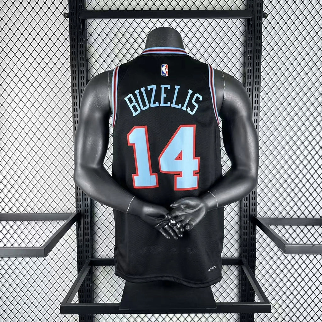 Matas Buzelis No.14 Chicago Bulls City Edition Jersey 2025-26 NBA Authentic Swingman Jersey - View 2