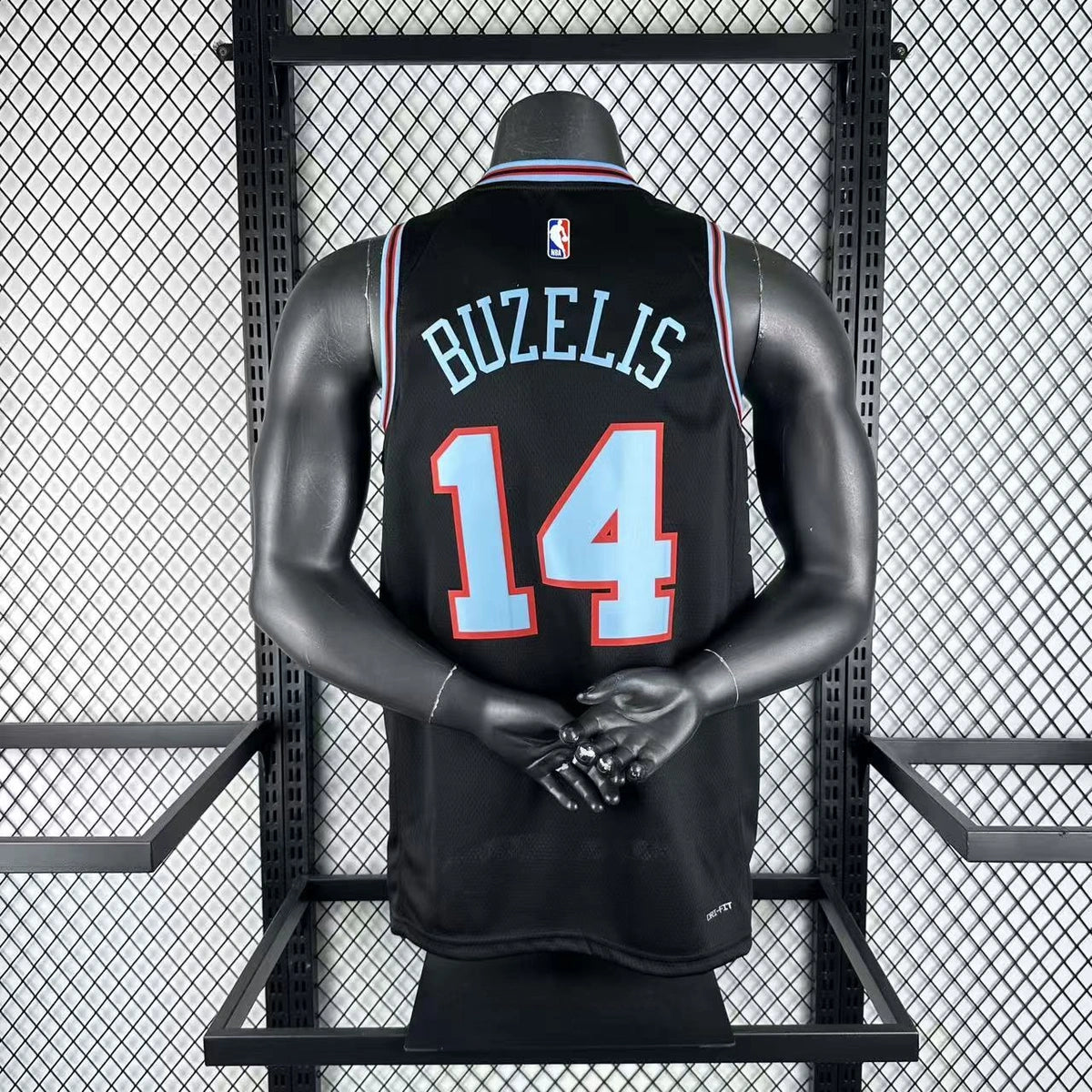 Matas Buzelis No.14 Chicago Bulls City Edition Jersey 2025-26 NBA Authentic Swingman Jersey - View 2