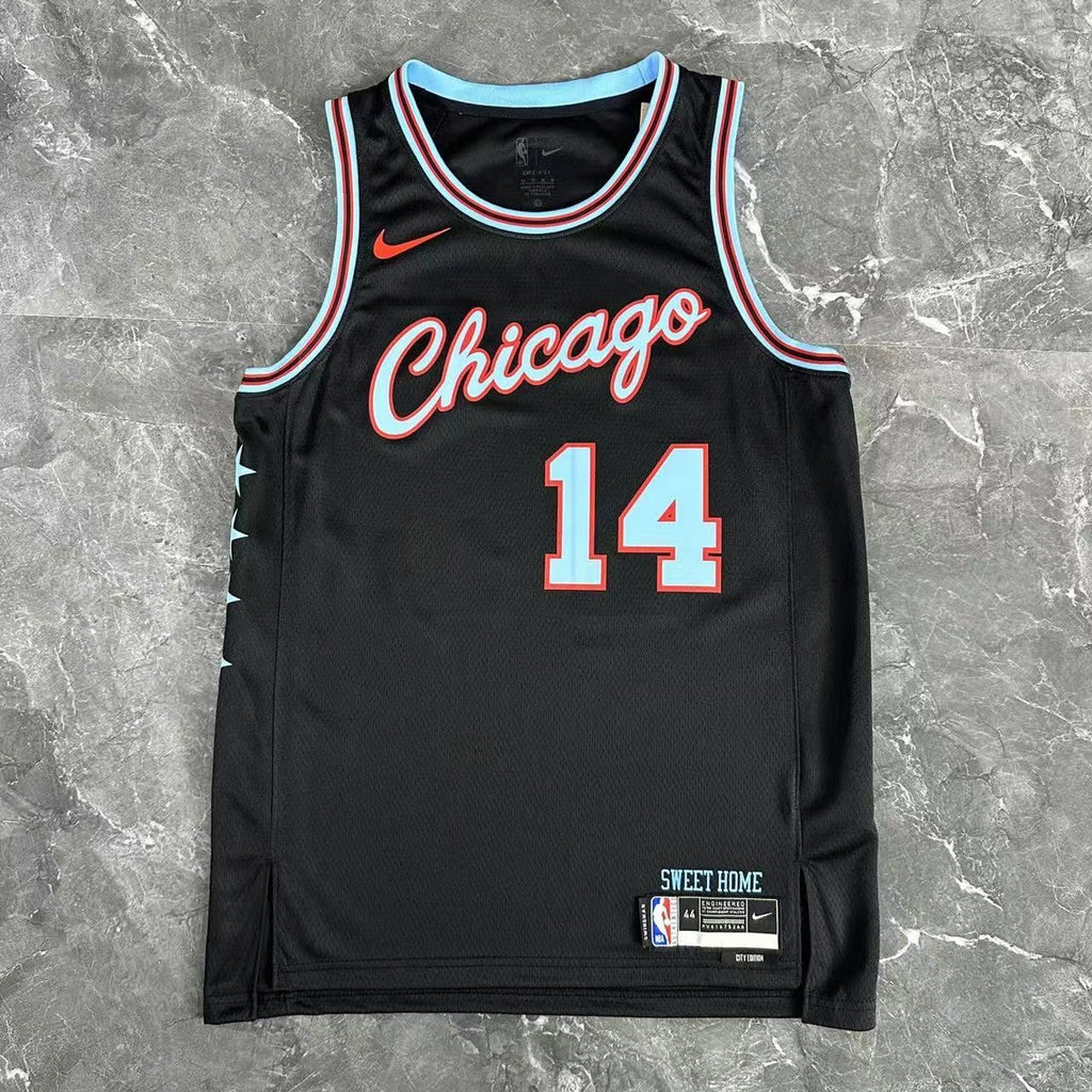 Matas Buzelis No.14 Chicago Bulls City Edition Jersey 2025-26 NBA Authentic Swingman Jersey - View 3