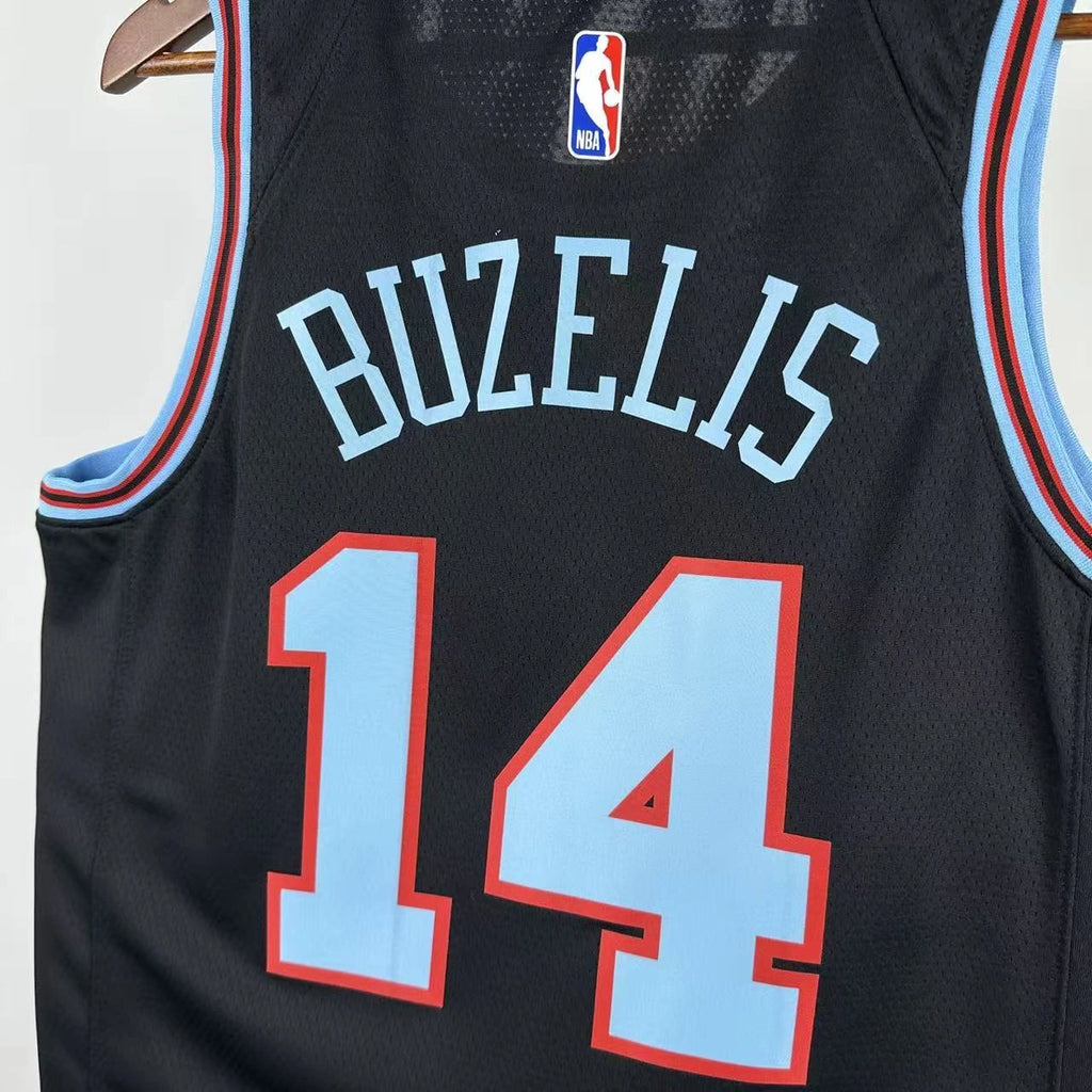 Matas Buzelis No.14 Chicago Bulls City Edition Jersey 2025-26 NBA Authentic Swingman Jersey - View 6