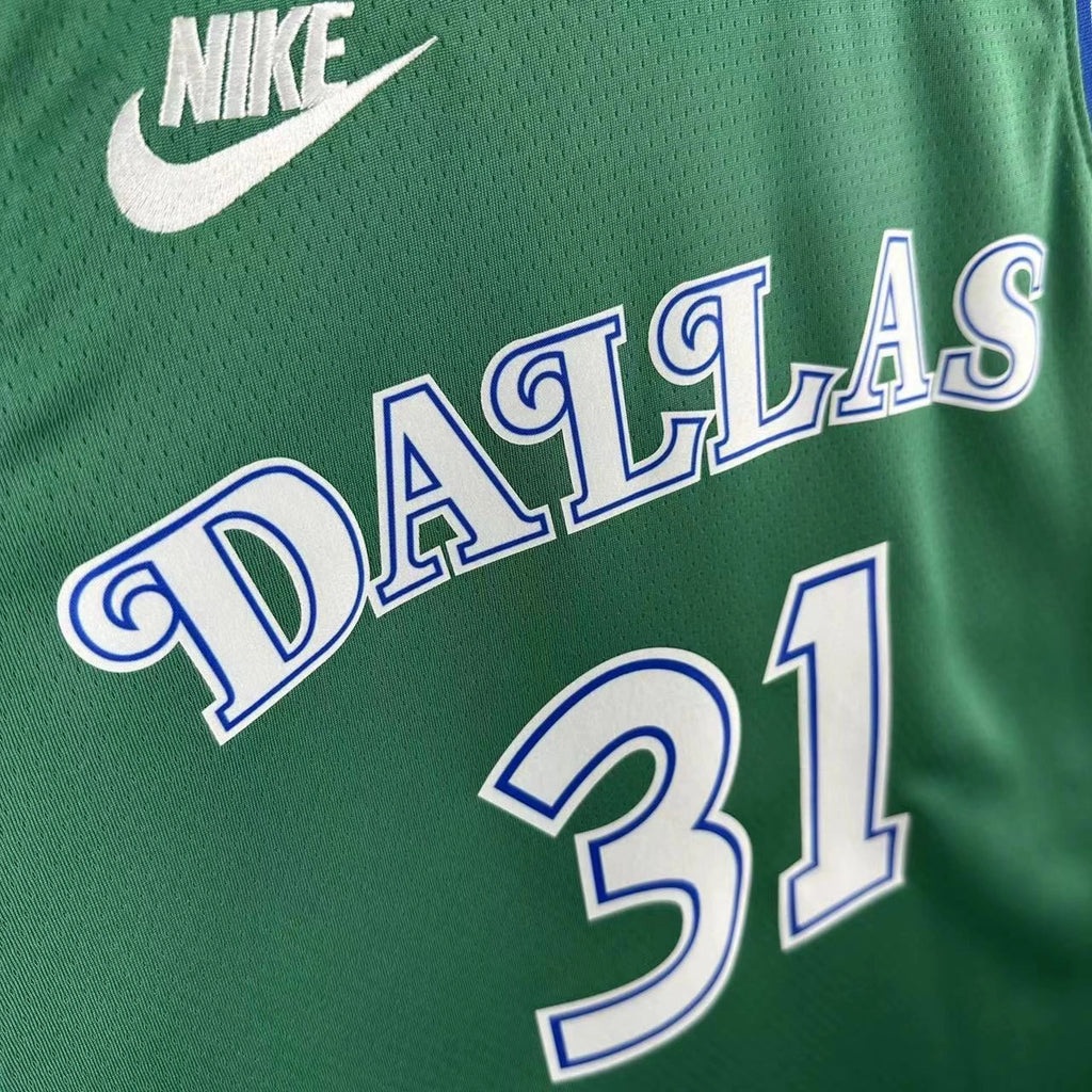 Klay Thompson No.31 Dallas Mavericks Throwback Green Jersey 2025-26 NBA Authentic Swingman Jersey - View 3