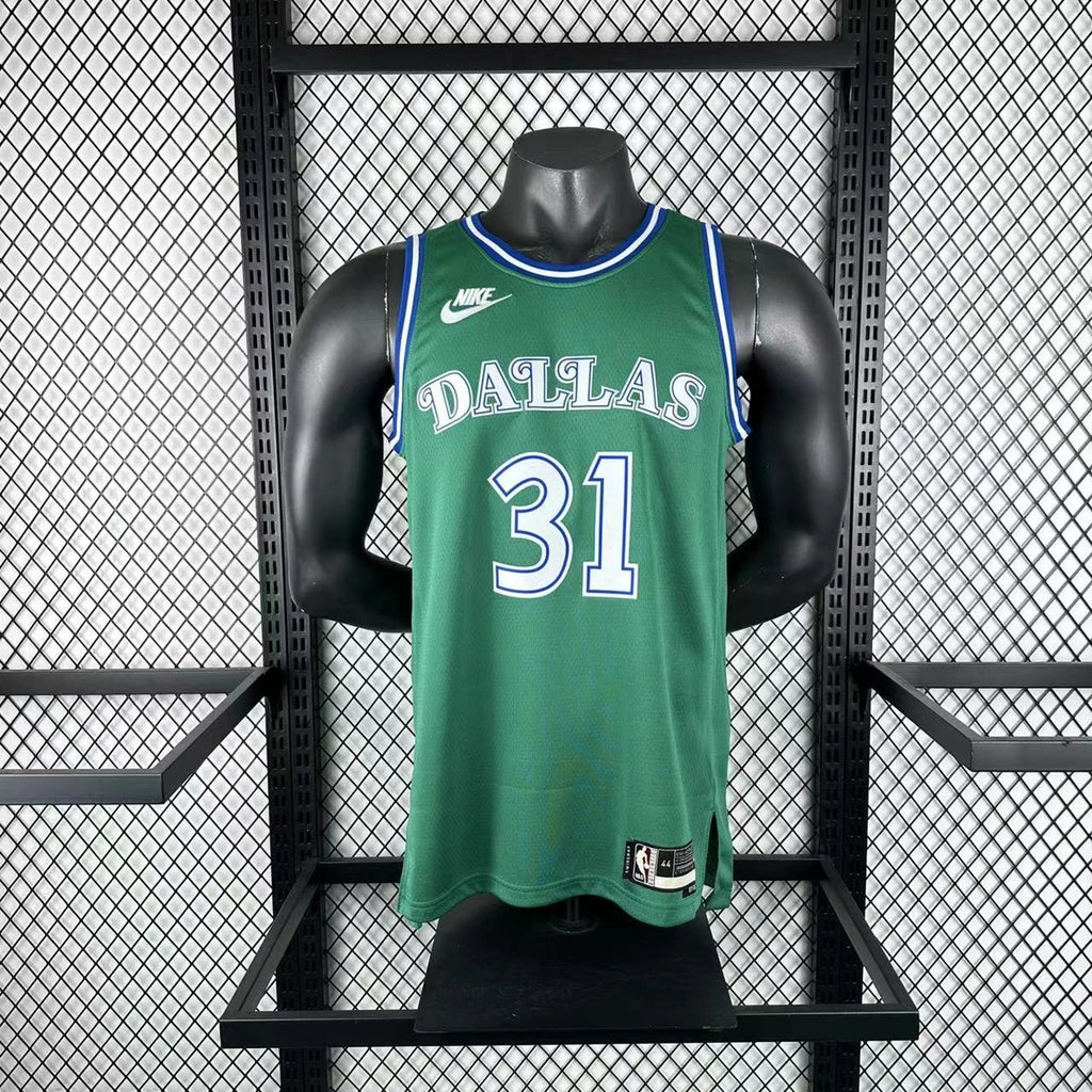 Klay Thompson No.31 Dallas Mavericks Throwback Green Jersey 2025-26 NBA Authentic Swingman Jersey - View 7