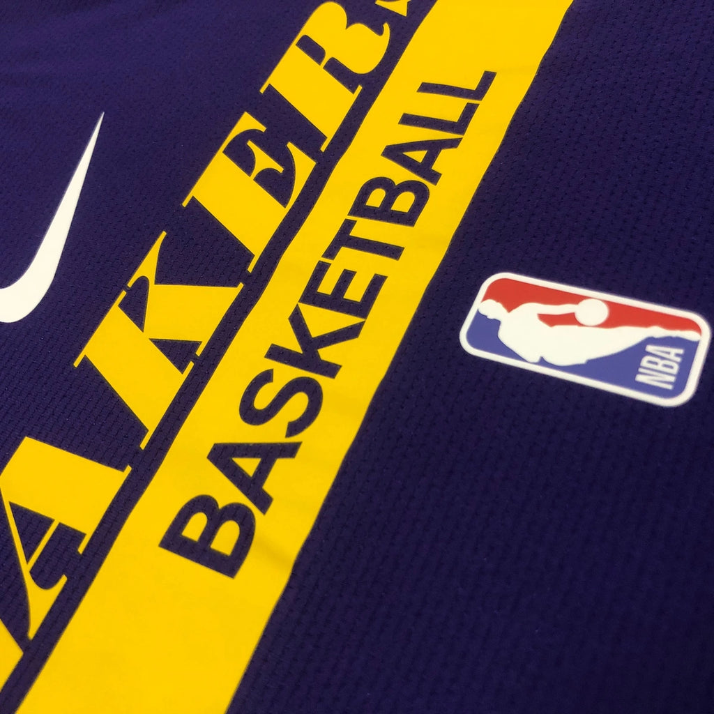 Lakers Chest Logo Detail in Purple — Flatlay