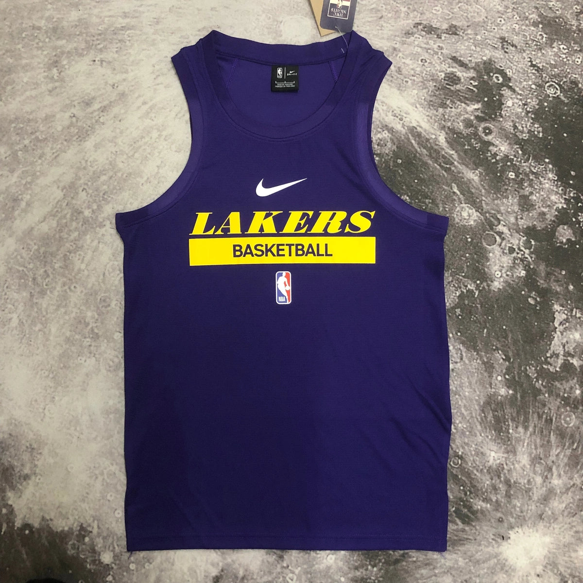 Lakers Front Full View in Purple — Flatlay