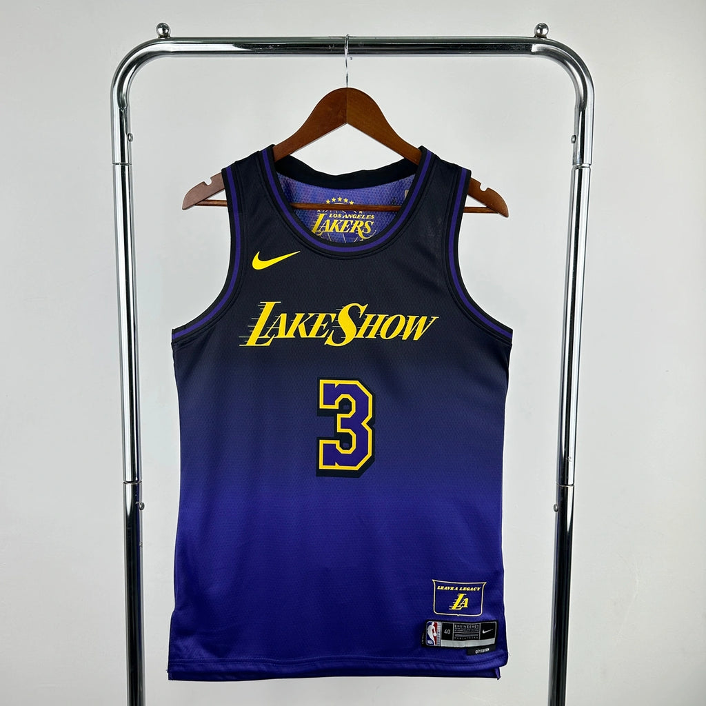Lakers FrontFull City Jersey in Purple Hanging 012