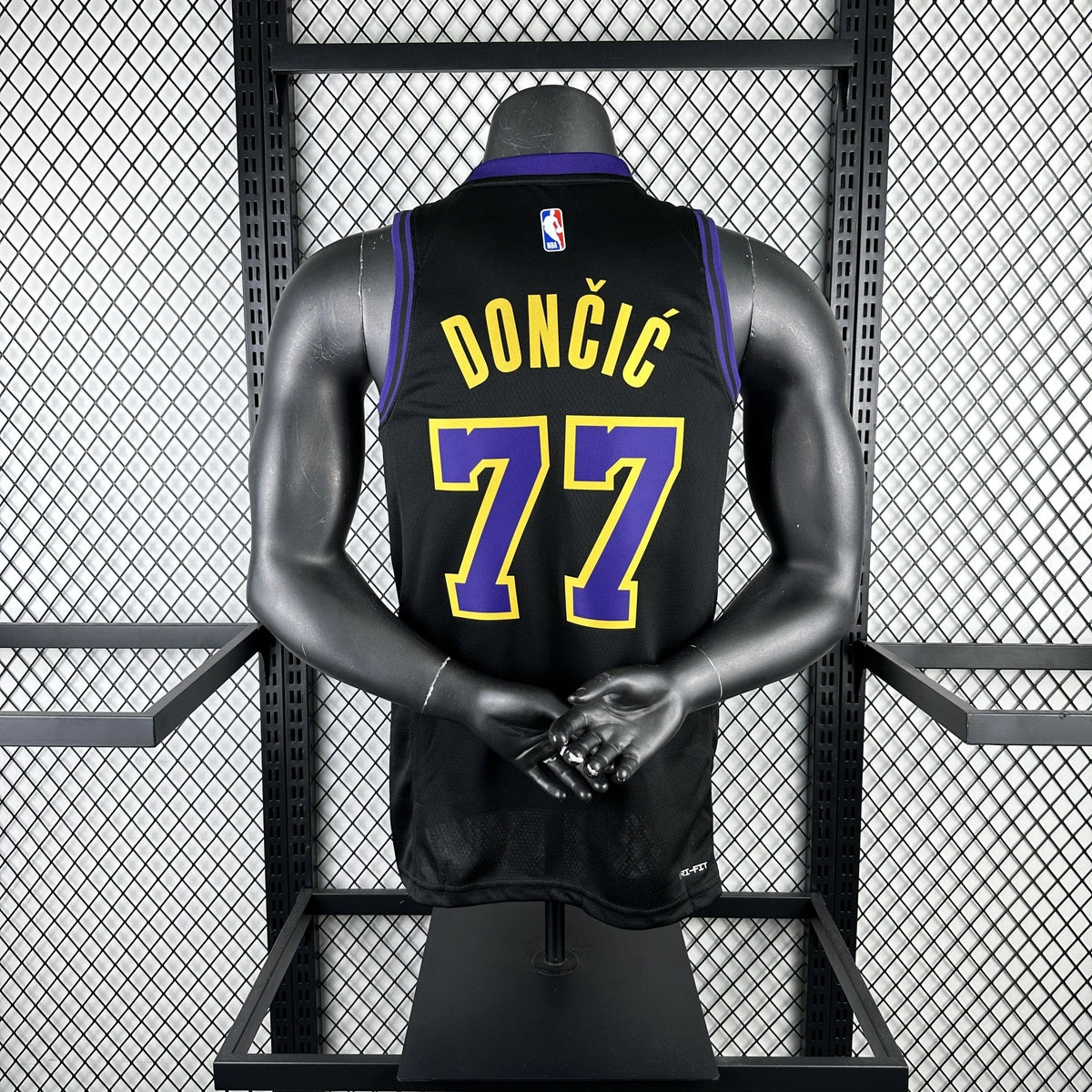 Luka Doncic No.77 Los Angeles Lakers City Edition Jersey 2025-26 NBA Authentic Swingman Jersey - View 8