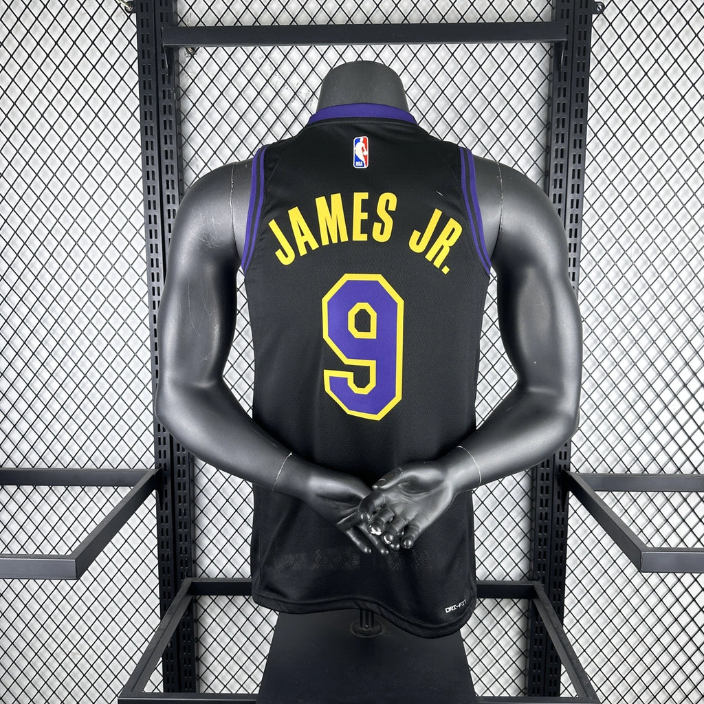 Bronny James No.9 Los Angeles Lakers City Edition Jersey 2025-26 NBA Authentic Swingman Jersey - View 8