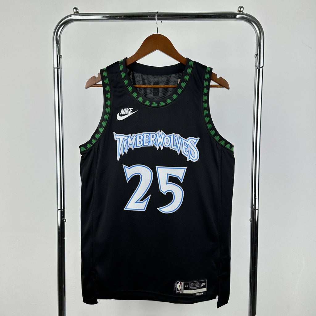 Derrick Rose No.25 Minnesota Timberwolves Throwback Jersey 2025-26 NBA Authentic Swingman Jersey - View 1