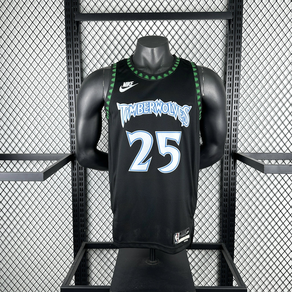 Derrick Rose No.25 Minnesota Timberwolves Throwback Jersey 2025-26 NBA Authentic Swingman Jersey - View 3
