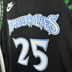 Derrick Rose No.25 Minnesota Timberwolves Throwback Jersey 2025-26 NBA Authentic Swingman Jersey - View 4