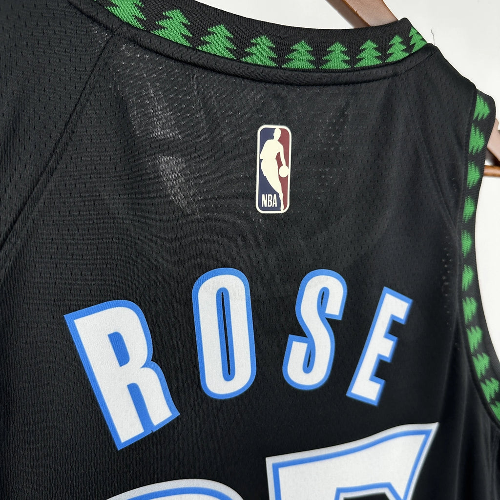 Derrick Rose No.25 Minnesota Timberwolves Throwback Jersey 2025-26 NBA Authentic Swingman Jersey - View 6