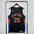 Mikal Bridges No.25 New York Knicks Statement Edition Jersey 2025-26 NBA Authentic Swingman Jersey - View 1