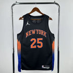 Mikal Bridges No.25 New York Knicks Statement Edition Jersey 2025-26 NBA Authentic Swingman Jersey - View 1