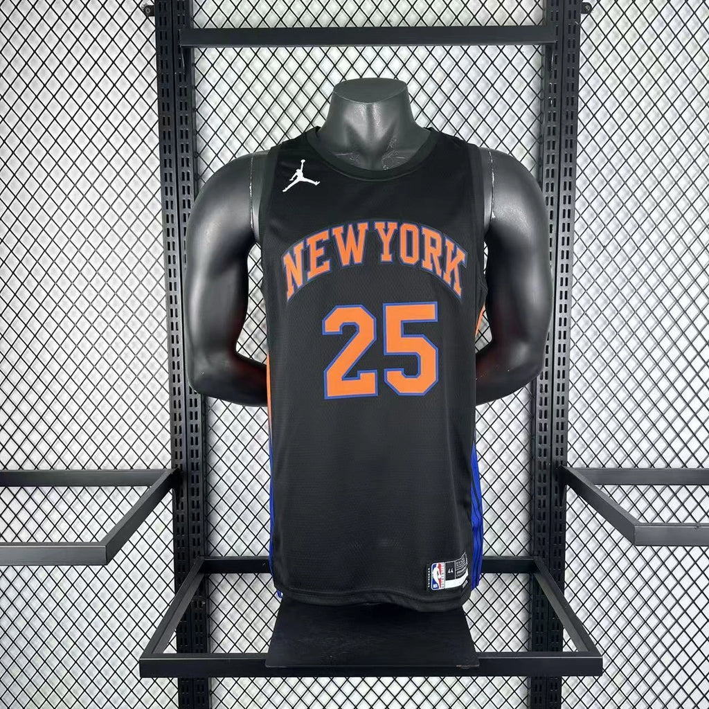 Mikal Bridges No.25 New York Knicks Statement Edition Jersey 2025-26 NBA Authentic Swingman Jersey - View 8