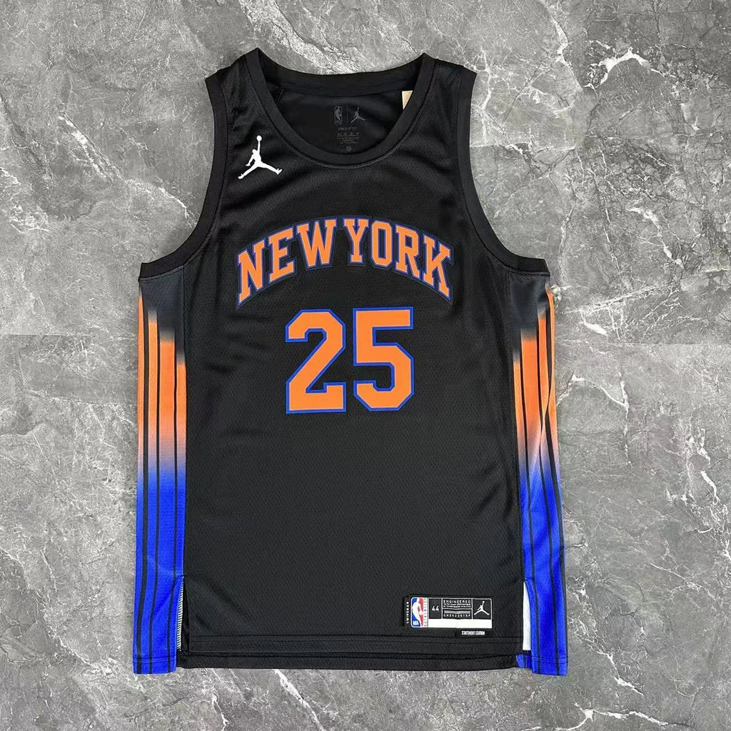 Mikal Bridges No.25 New York Knicks Statement Edition Jersey 2025-26 NBA Authentic Swingman Jersey - View 9