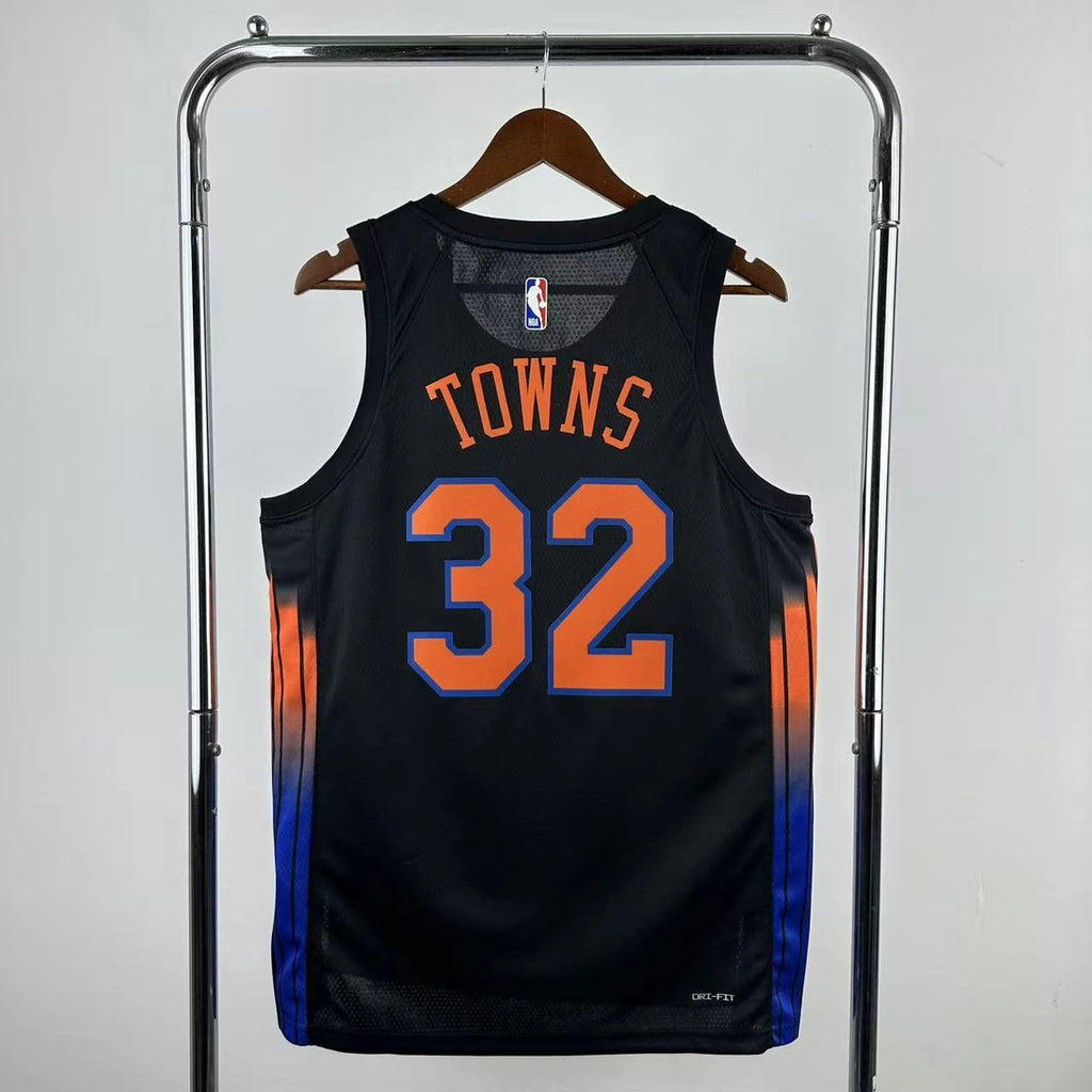 Karl-Anthony Towns No.32 New York Knicks Statement Edition Jersey 2025-26 NBA Authentic Swingman Jersey - View 2