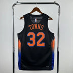 Karl-Anthony Towns No.32 New York Knicks Statement Edition Jersey 2025-26 NBA Authentic Swingman Jersey - View 2
