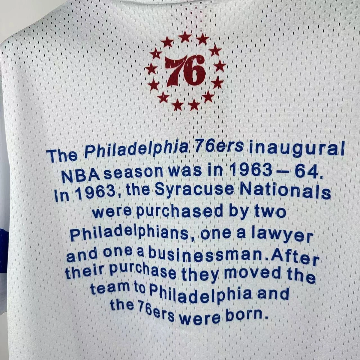 Philadelphia 76ers Mitchell & Ness Hardwood Classics Retro Tee 2026 - View 13