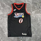 Tyrese Maxey No.0 Philadelphia 76ers Throwback Black Jersey 2025-26 NBA Authentic Swingman Jersey - View 10