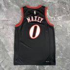 Tyrese Maxey No.0 Philadelphia 76ers Throwback Black Jersey 2025-26 NBA Authentic Swingman Jersey - View 11