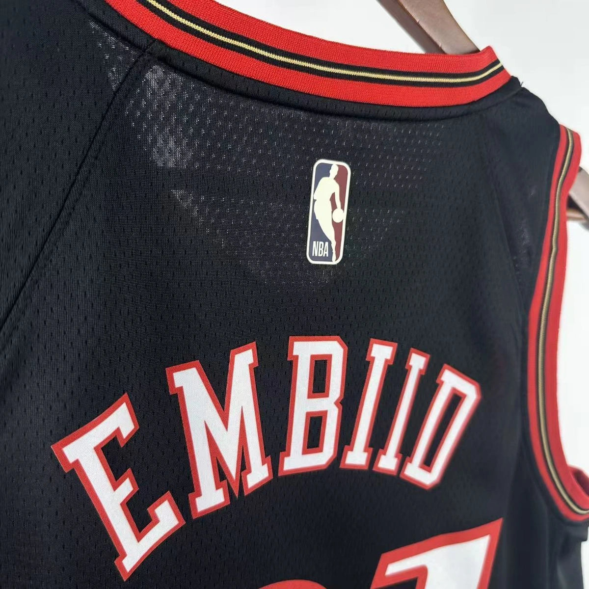 Joel Embiid No.21 Philadelphia 76ers Throwback Black Jersey 2025-26 NBA Authentic Swingman Jersey - View 9