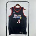 Allen Iverson No.3 Philadelphia 76ers Throwback Black Jersey 2025-26 NBA Authentic Swingman Jersey - View 1