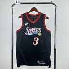 Allen Iverson No.3 Philadelphia 76ers Throwback Black Jersey 2025-26 NBA Authentic Swingman Jersey - View 1