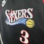 Allen Iverson No.3 Philadelphia 76ers Throwback Black Jersey 2025-26 NBA Authentic Swingman Jersey - View 2