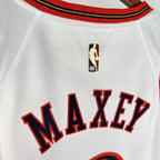 Tyrese Maxey No.0 Philadelphia 76ers Throwback White Jersey 2025-26 NBA Authentic Swingman Jersey - View 6