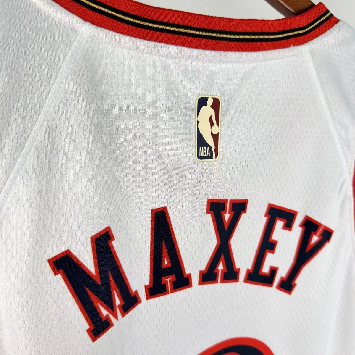 Tyrese Maxey No.0 Philadelphia 76ers Throwback White Jersey 2025-26 NBA Authentic Swingman Jersey - View 6