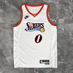Tyrese Maxey No.0 Philadelphia 76ers Throwback White Jersey 2025-26 NBA Authentic Swingman Jersey - View 11