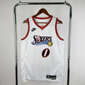 Tyrese Maxey No.0 Philadelphia 76ers Throwback White Jersey 2025-26 NBA Authentic Swingman Jersey - View 13